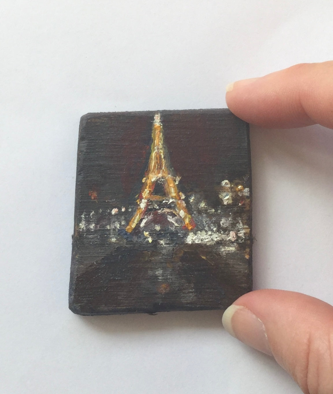 Painting - Night Eiffel